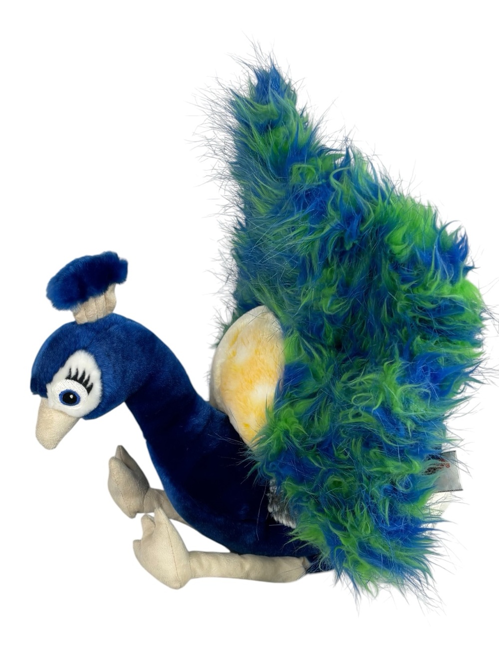 Gund Blue & Green Faux Feather Plume Midnight the Peacock - Picture 6 of 11